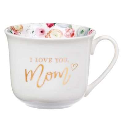 Love You Mom Ceramic Mug - Proverbs 31:29