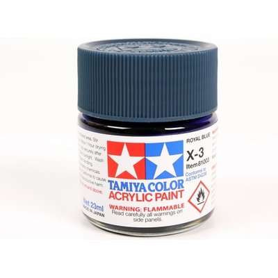 Tamiya X-3 Acrylic Paint (Royal Blue)