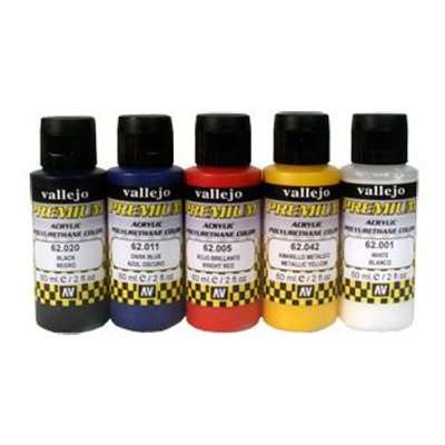 Vallejo - Premium Airbrush Paint - Set of 5 - Opaque Colours