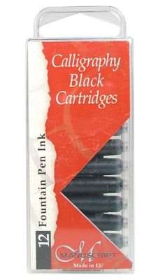 Manuscript Calligraphy Ink - 12 Cartridges (Black)