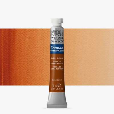 Winsor And Newton Cotman Watercolour Tube - Burnt Sienna (8ml)