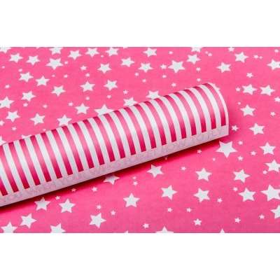 Lady Pattern Paper Basic Essentials Collection Double Sided Paper Pink Mary (Sassy Stars Design)(10