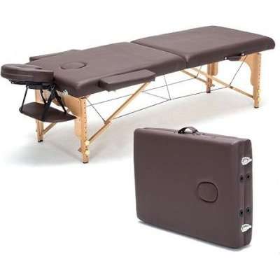 Orabi Wooden Portable Massage Bed (2 Part) (Black)