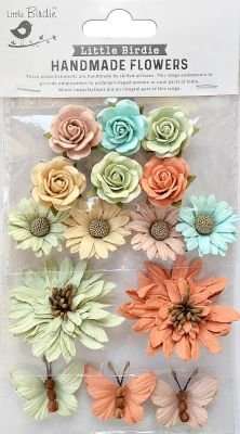 Embellishment Assortment Woodland Stories Flowers Marina (15 Pieces)