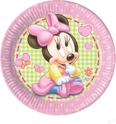 Minnie Baby - 8 Paper Plates (23 cm)