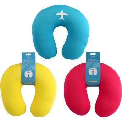 TravelQuip U-Shape Microbead Travel Cushion (Supplied Colour May Vary)