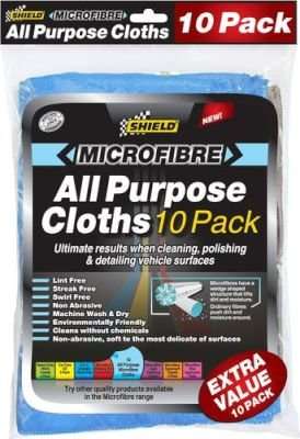 Shield Microfibre All Purpose Cloths (10 Pack)