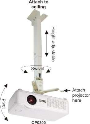 Parrot Projector Ceiling Mount Bracket (430-650mm)