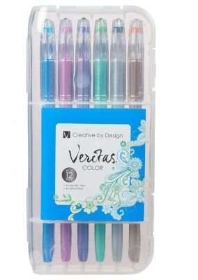 Metallic And Glitter Gel Pens Set (12 Piece)