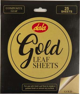 Dala Composite Gilding Leaf Sheets (25 Sheets)(Gold)