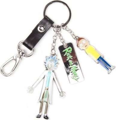 Rick and Morty Character Charms and Logo Metal Keychain