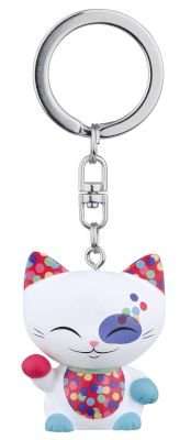Mani The Lucky Cat Dots Keychain