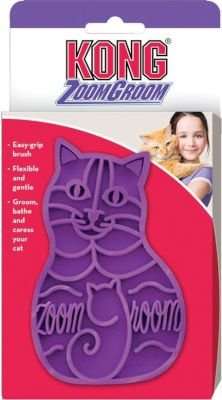 KONG Cat ZoomGroom Grooming Tool (Purple)