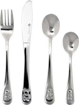 Eetrite Baby Cutlery Set Teddy Design 20cm (4 Pieces)