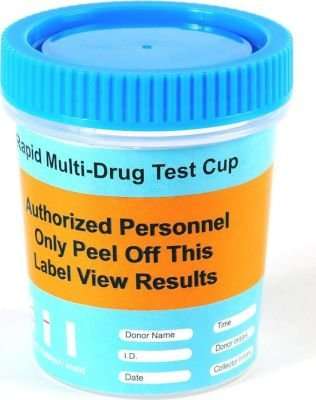 6 Panel Cup Drug Test with Blue Lid