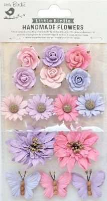 Embellishment Assortment Fairy Sparkle Flowers Marina (15 Pieces)