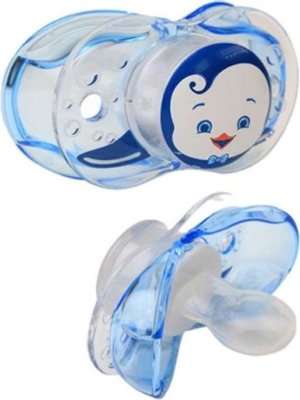 Raz Baby Keep-It-Kleen Penguin Pacifier (Blue)