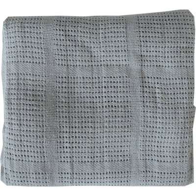 Snuggletime Cotton Cellular Blanket for Pram or Crib (Grey)