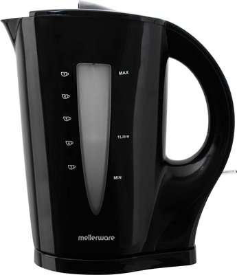 Mellerware Sabie - Cordless Plastic Kettle (1.7L)(2200W)(Black)