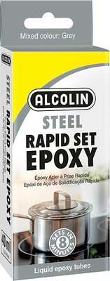 Alcolin Epoxy Liquid Rapid Set Steel 2 X 20ml