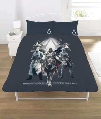 Linen Ideas Assassins Creed "Serve the Light" Reversible Duvet Set (Double) - Parallel Import