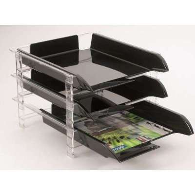 Bantex B9414 Vision Letter Trays (3-Tier)(Black)