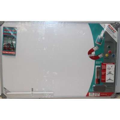 Parrot Slimline Magnetic Whiteboard with Magnets, Markers, Eraser and Whiteboard Cleaner (900 x 600m