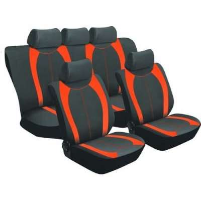 Stingray Curves Car Seat Cover Set (11 Piece) (Orange)