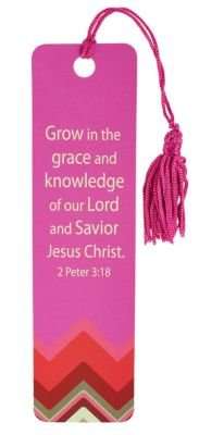 "Chic Chevron Grow in Grace" Bookmark - 2 Pet 3:18