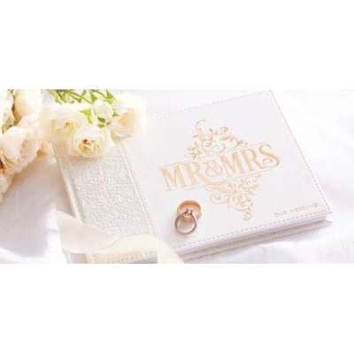Mr. & Mrs. Guest Book (Leather / fine binding)
