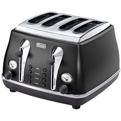 Delonghi Icona 4 Slice Toaster (Black)