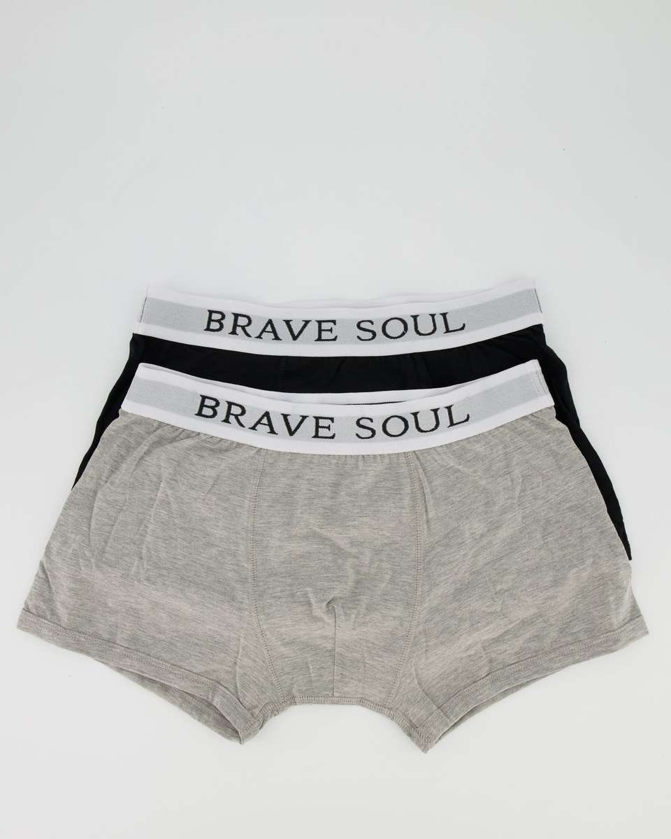 Brave Soul 2-Pack boxers - Black/Grey (M)