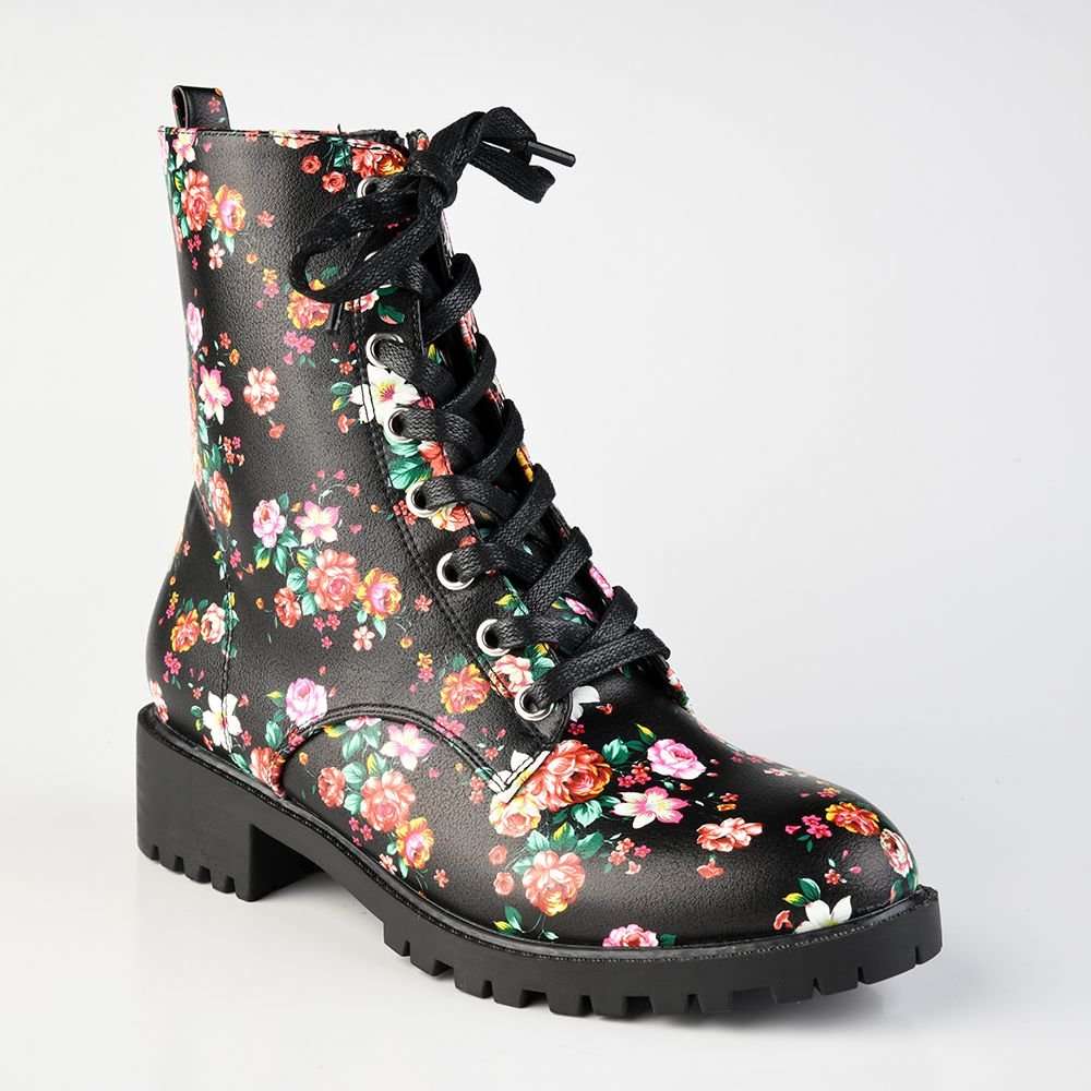 Madison Pat Lace-up Boot - Floral (5)
