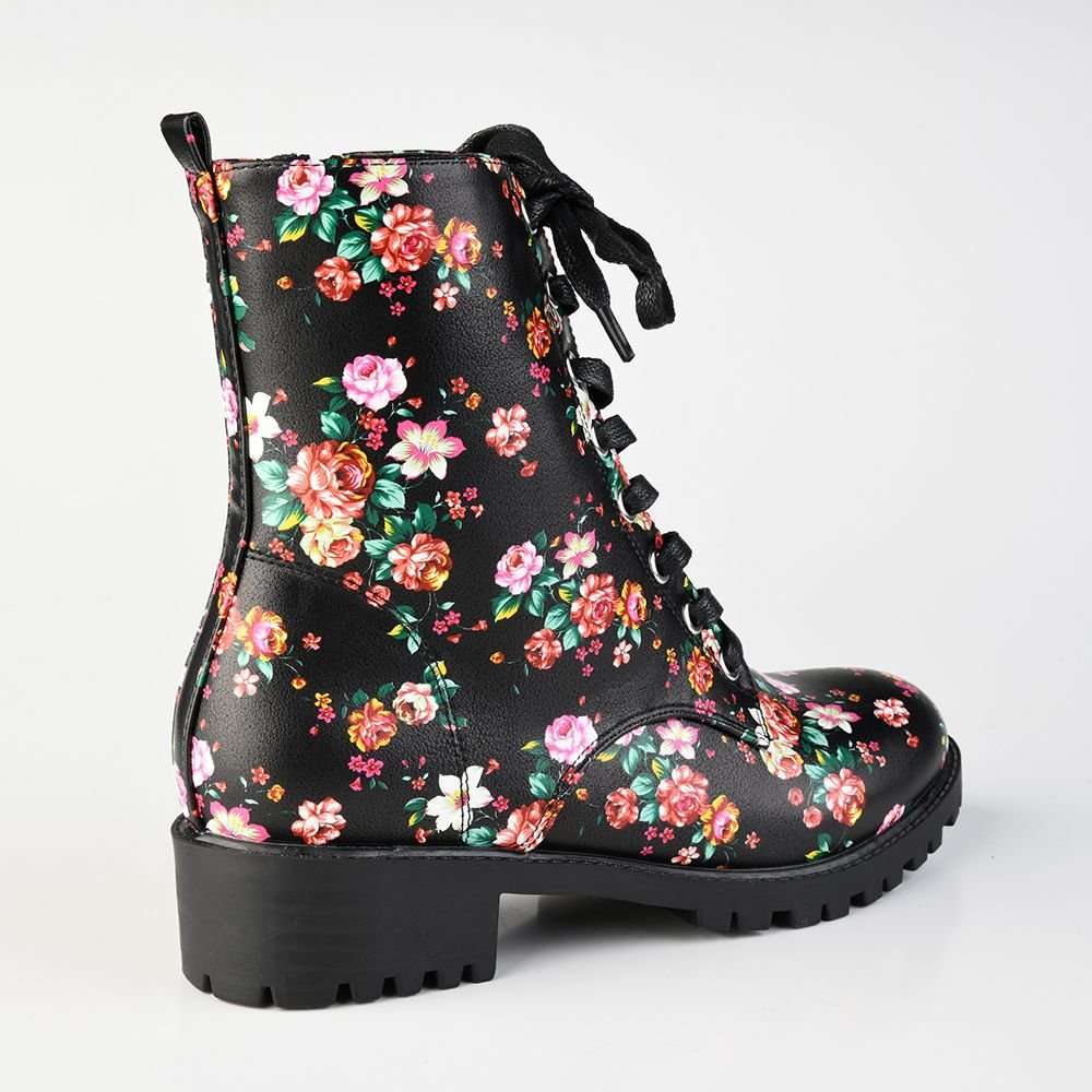 Madison Pat Lace-up Boot - Floral (5)