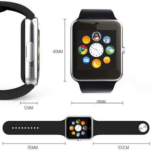 GT08 smartwatch with SIM slot - Silver - Open Box