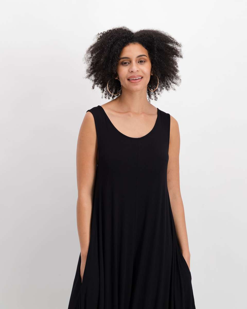 Style Mode Jumpsuit With Pockets - Black (L)