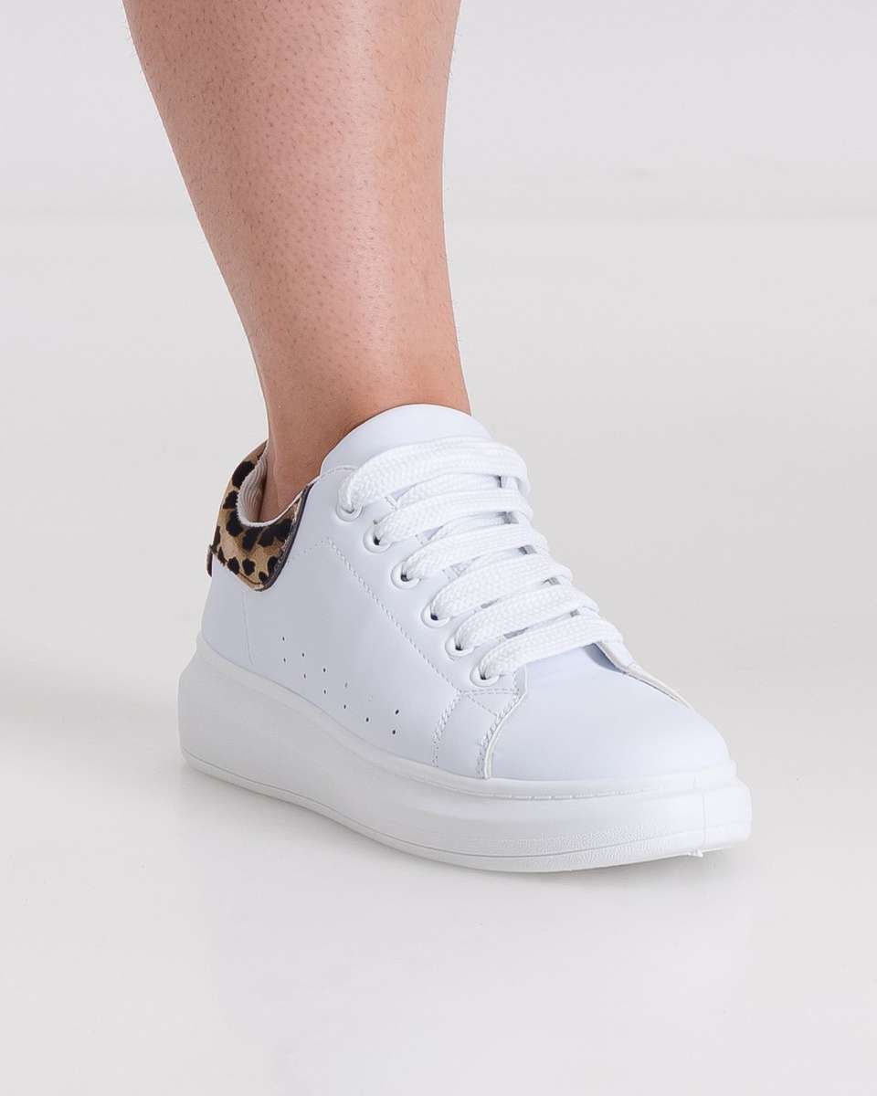 Public Desire Leopard Sneaker - White (6)