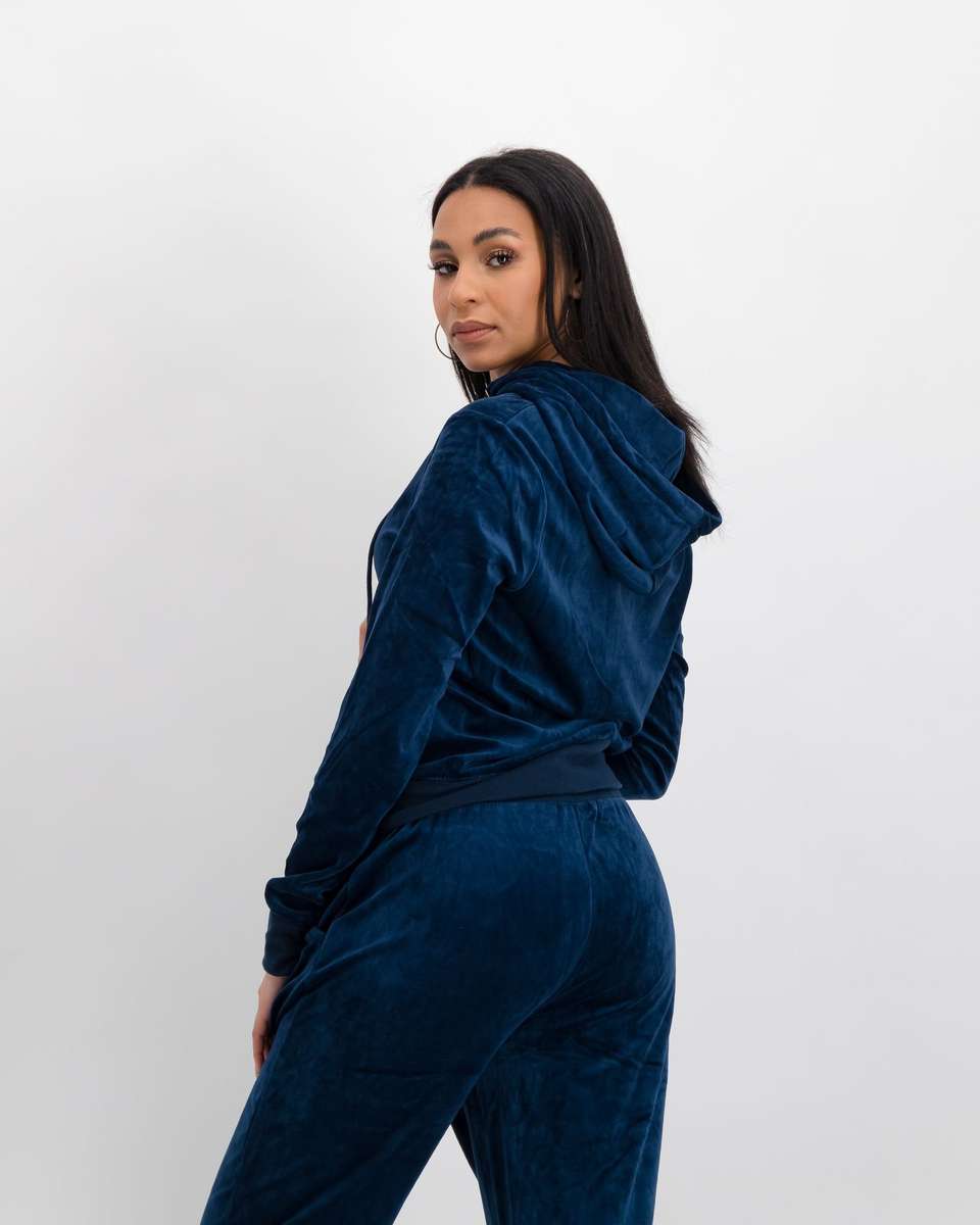 Brave Soul Soft Touch Tracksuit Set - Sapphire Blue (XS)