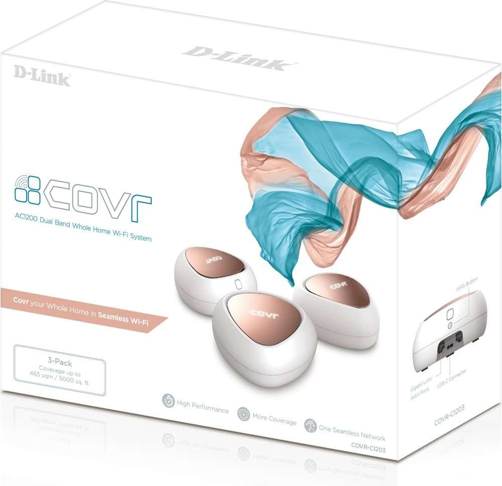 D-Link COVR-c1203 Dual Band Whole Home Mesh Wi-Fi System Open Box