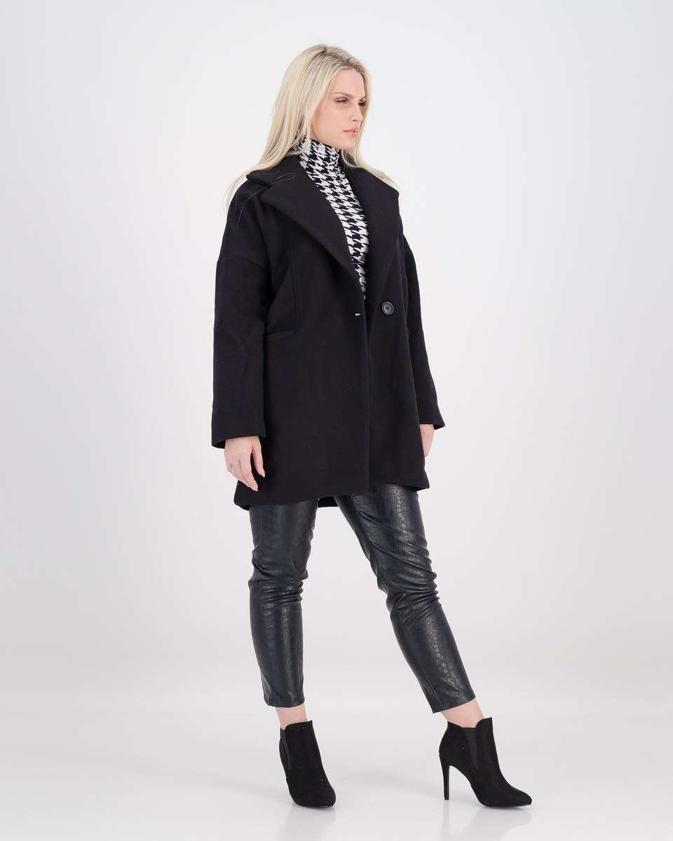 LaMode Cacoon Coat - Black (M)