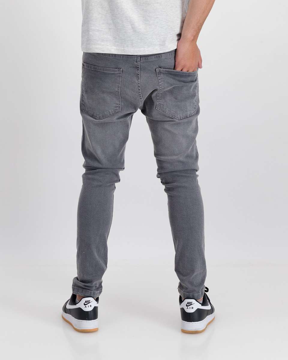Brave Soul Long Length Skinny Fit Jeans - Grey (34)
