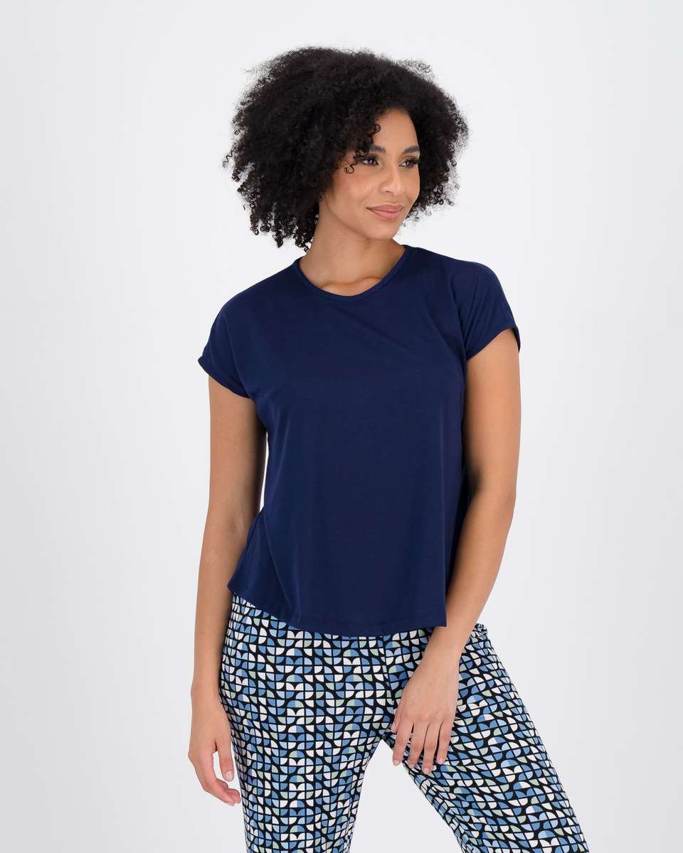 Rue21 Sleep T-Shirt & Shorts PJ Set - Navy (M)