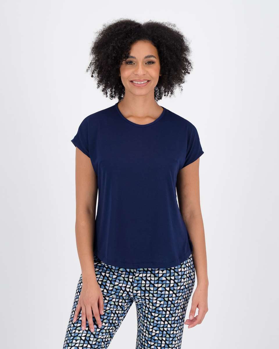 Rue21 Sleep T-Shirt & Shorts PJ Set - Navy (M)