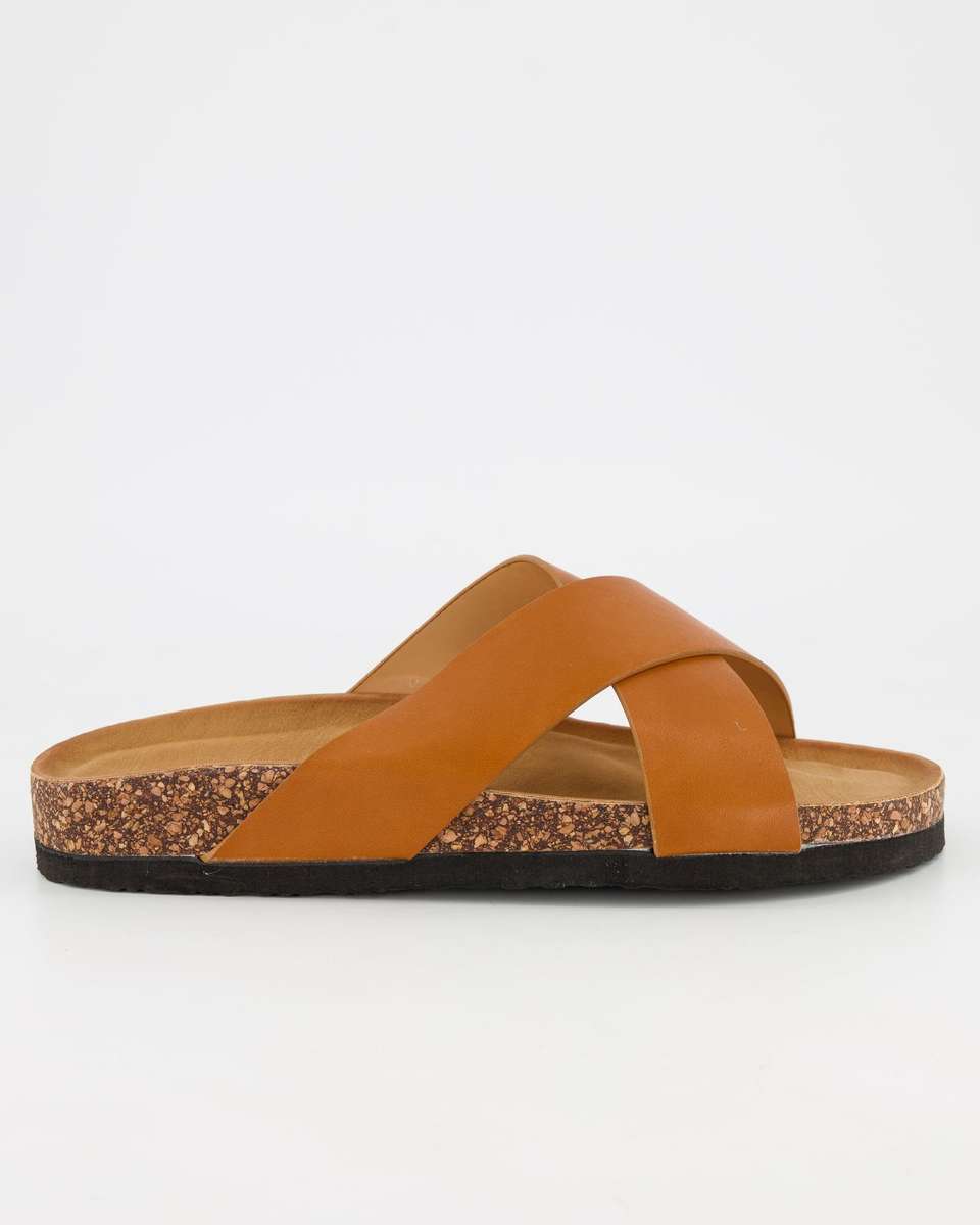 Jada Footwear Cross-over Slide - Tan (6)