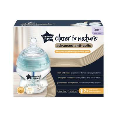 Tommee Tippee Closer to Nature Advanced Comfort Baby Bottles (150 ml | 2 Pack)