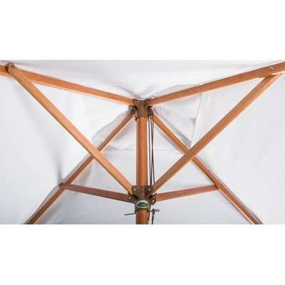 Cape Umbrellas Tokai Patio 2m Wooden Classic Line Umbrella (White) (Square)