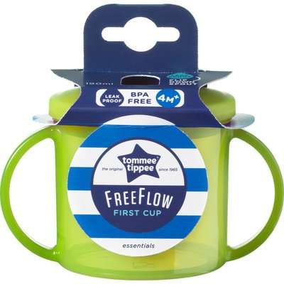 Tommee Tippee - Essentials Free Flow First Cup (4 Months + | 190ml | Supplied Colour May Vary)