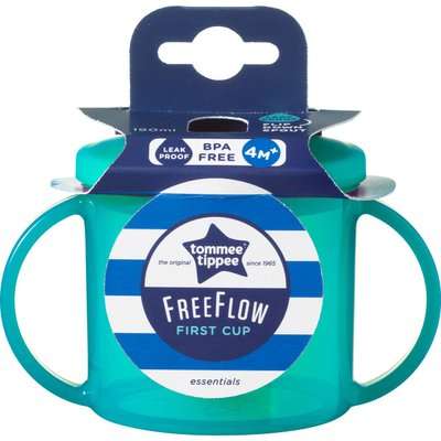Tommee Tippee - Essentials Free Flow First Cup (4 Months + | 190ml | Supplied Colour May Vary)