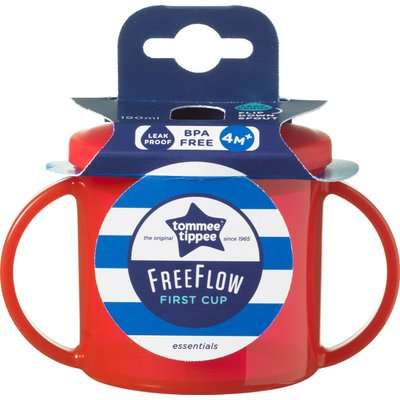 Tommee Tippee - Essentials Free Flow First Cup (4 Months + | 190ml | Supplied Colour May Vary)
