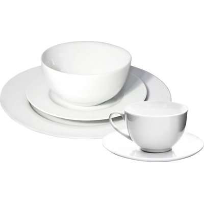 Eetrite Just White Porcelain Dinner Set (20 Piece)